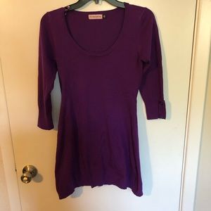 Purple sweater dress